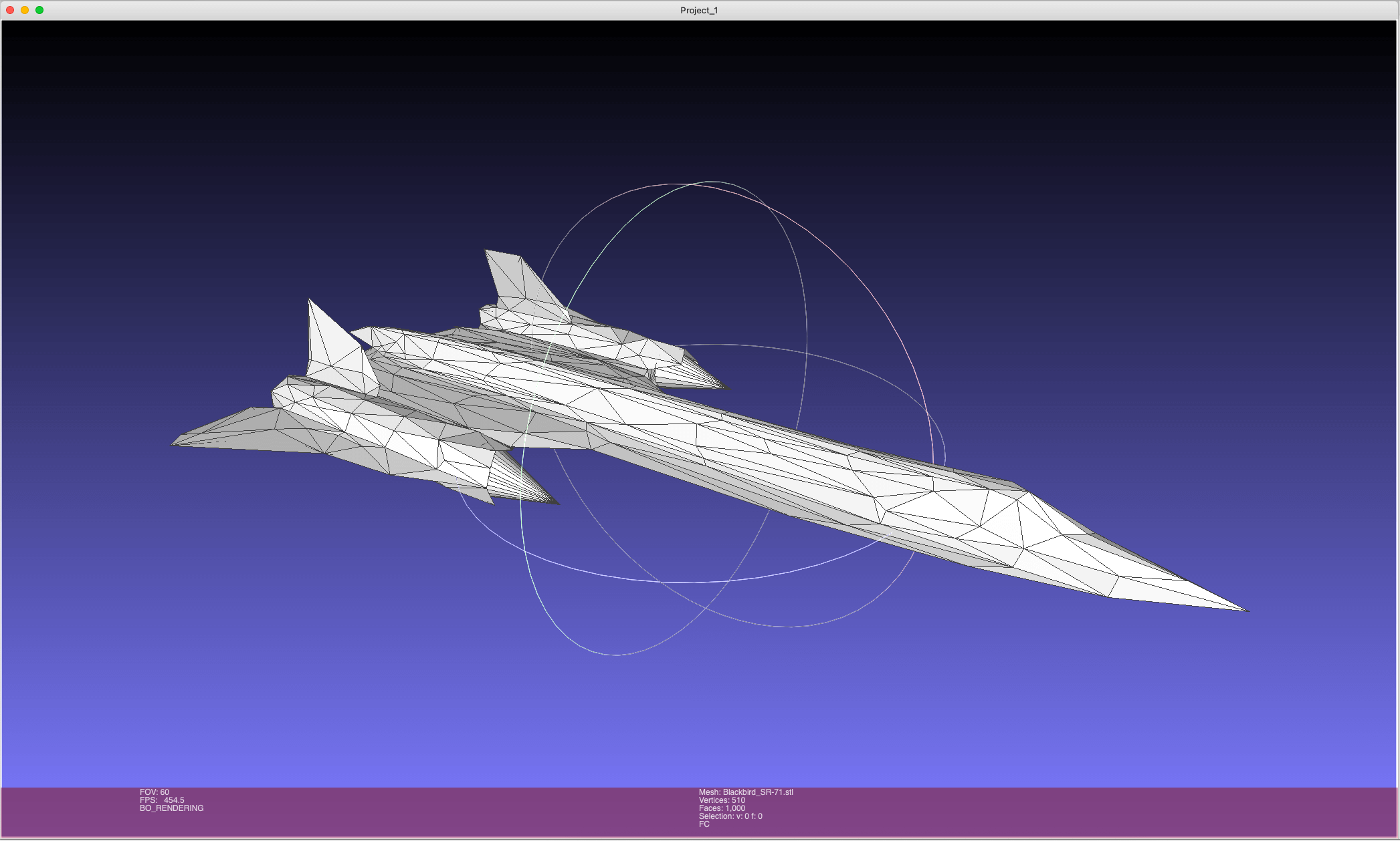 Result of mesh decimation in Meshlab