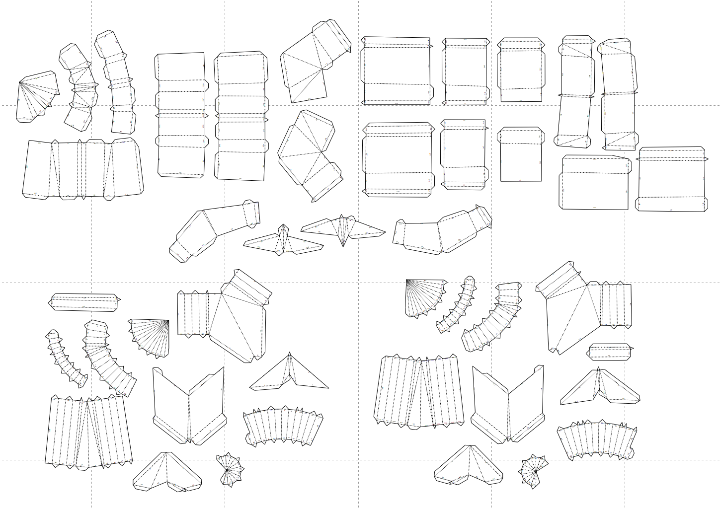 Finalized parts for the layout