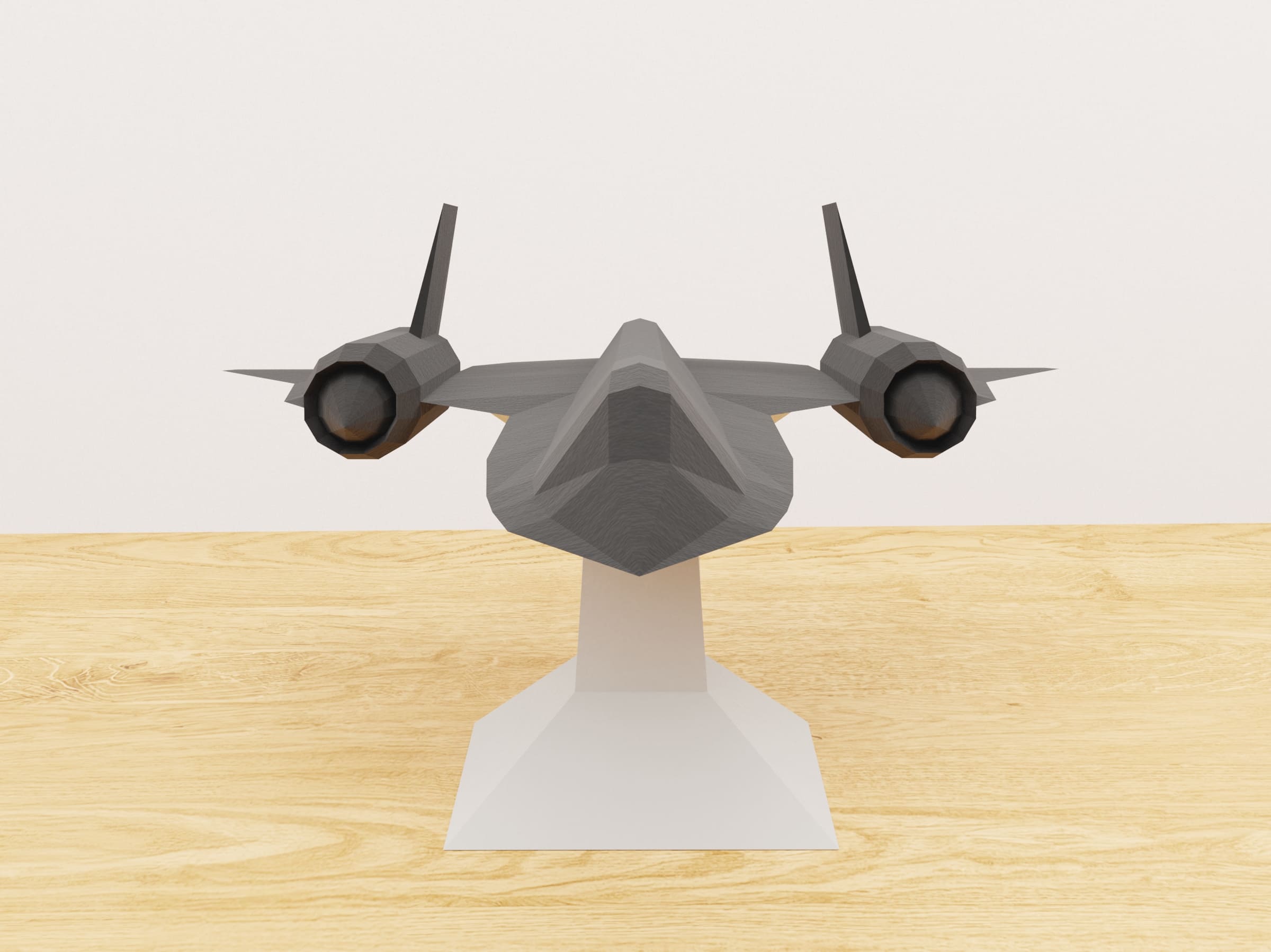 Blender front-view rendering of final mesh.